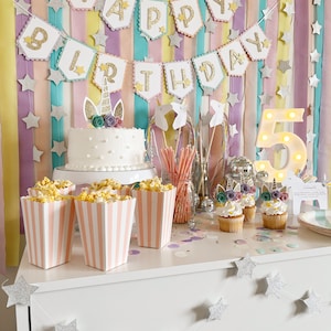 Unicorn Birthday Party Decor | Baby Shower Decorations | Rainbow Themed First Birthday | Magical Unicorns | Girl First Birthday Party