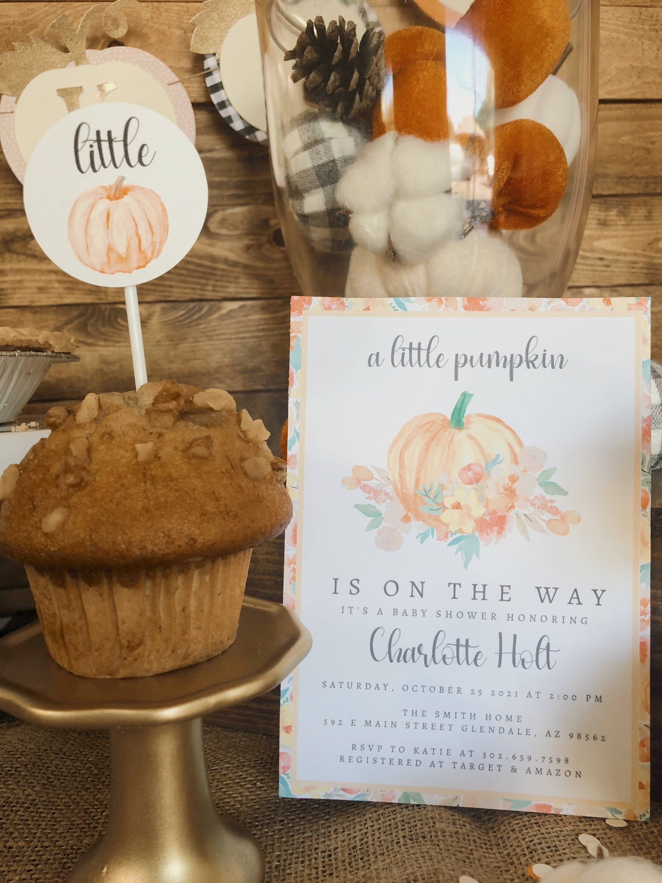 24 Glitzernde Kürbis-Cupcake-Topper In Rosa & Blau – Für Babyparty, Herbstfeiern, Aus Glitzerkarton