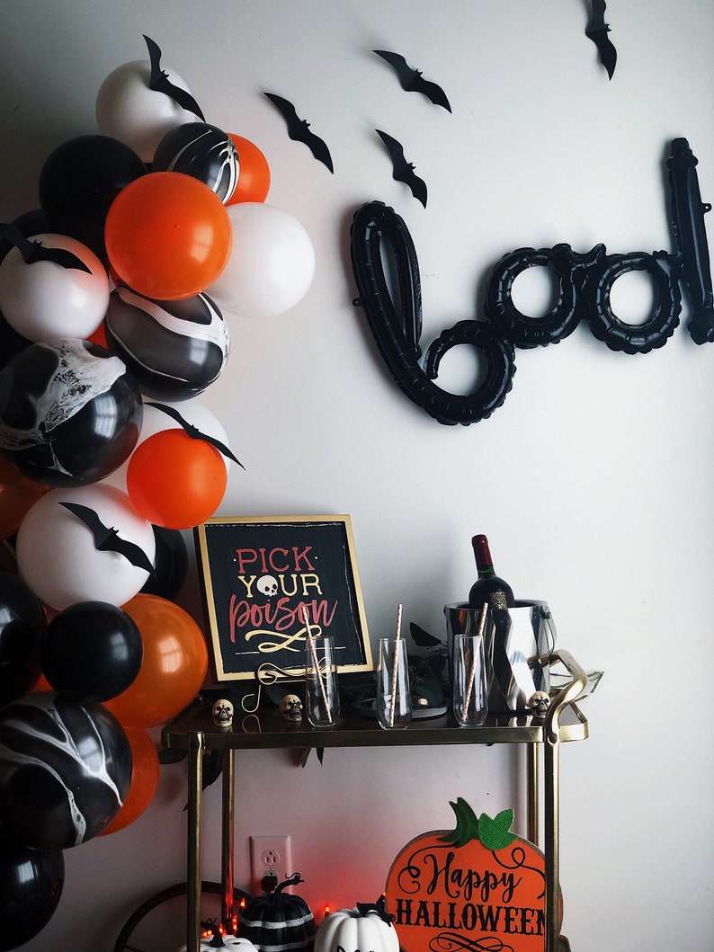 Halloween Balloon Garland Kit Halloween Party Decor Halloween Balloons DIY Balloon Garland 6ft Balloon Garland Arch Kit image 3