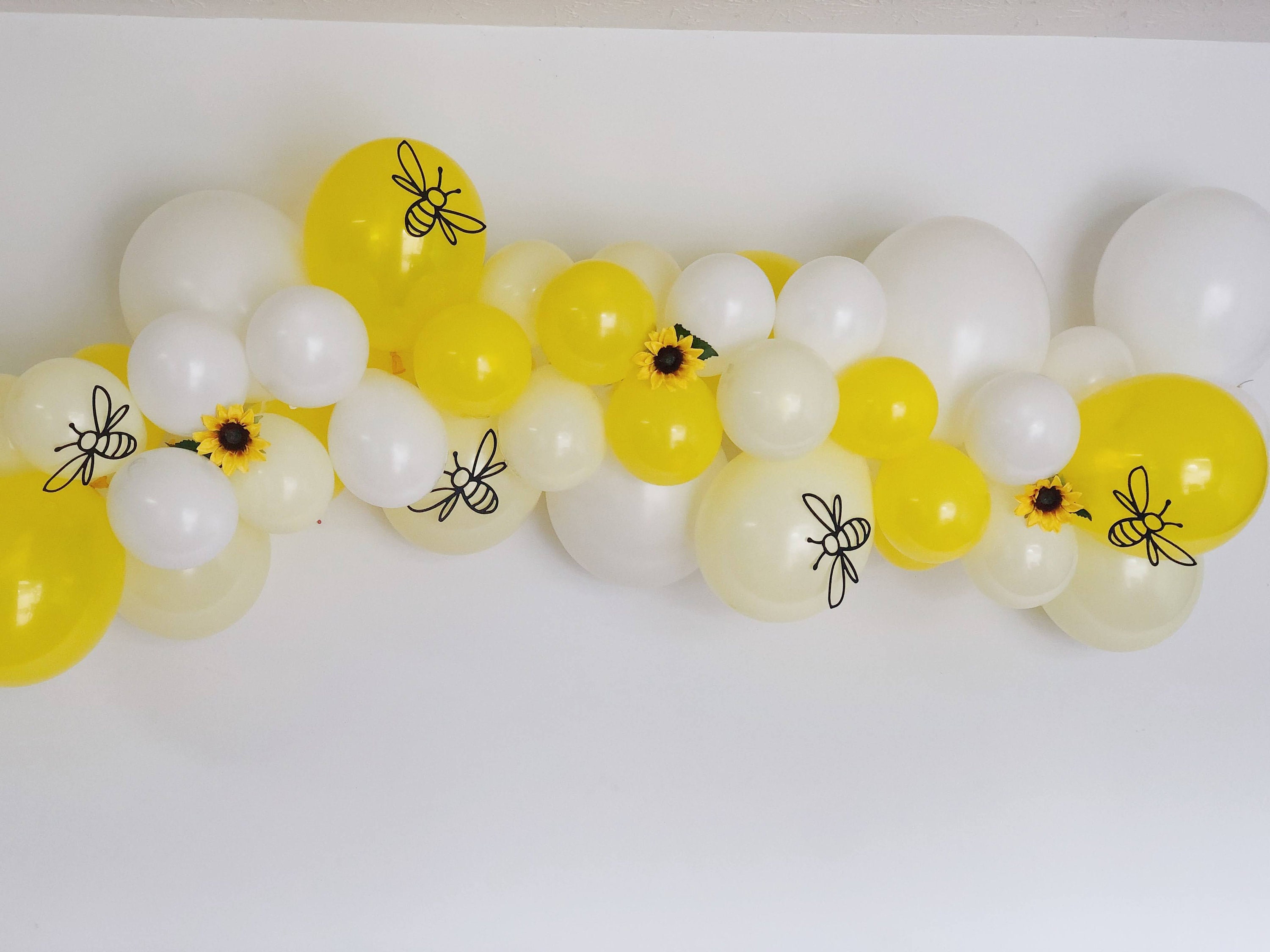 Abeille douce Kit de guirlande de ballons bricolage Doux comme l'abeille  Anniversaire de bourdon Toile de fond de douche de bébé Jaune Guirlande  Ballon Tournesol -  France