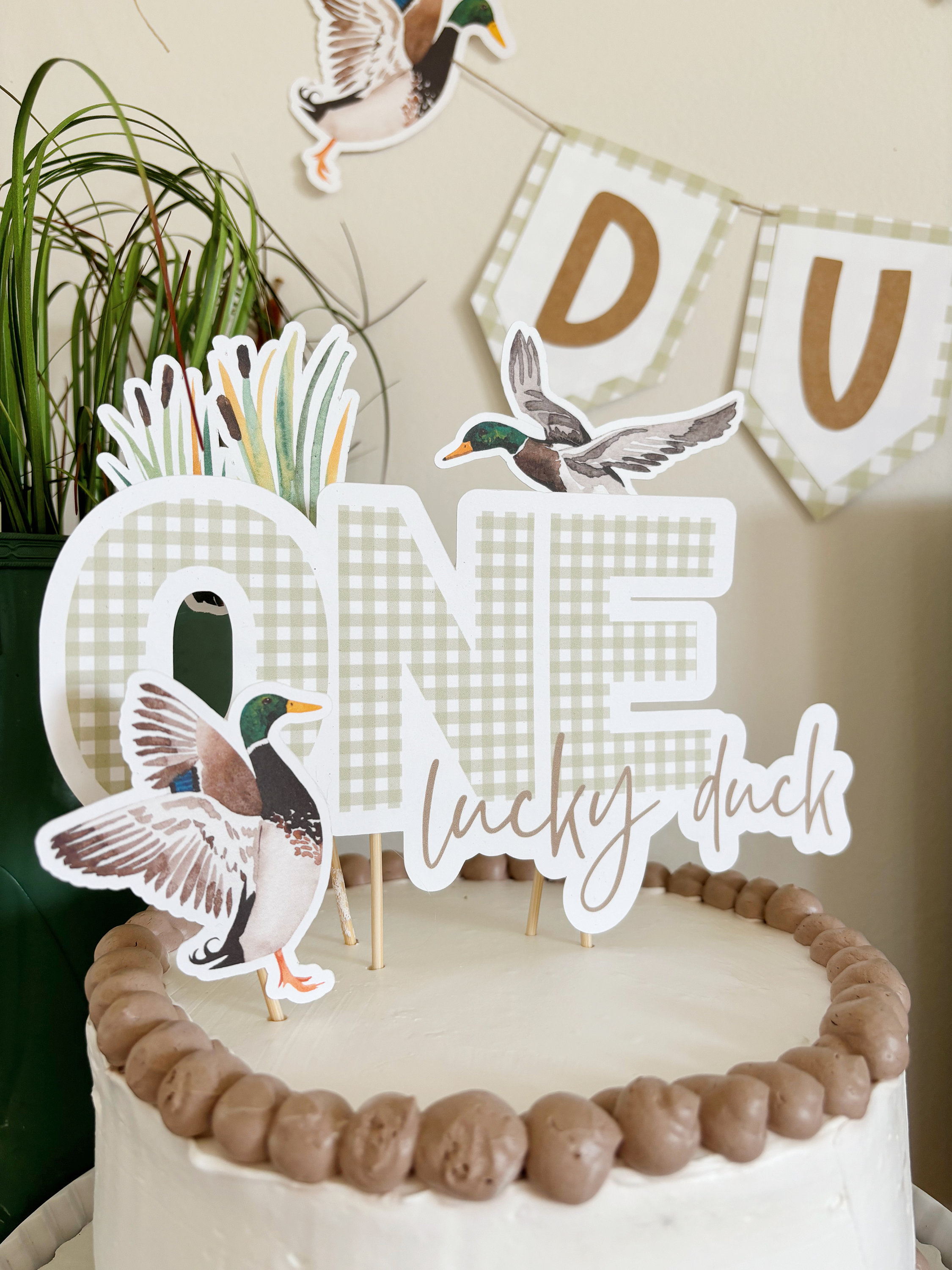 Kreatwow Duck 1st Birthday Decoration Duck 1st Hanging