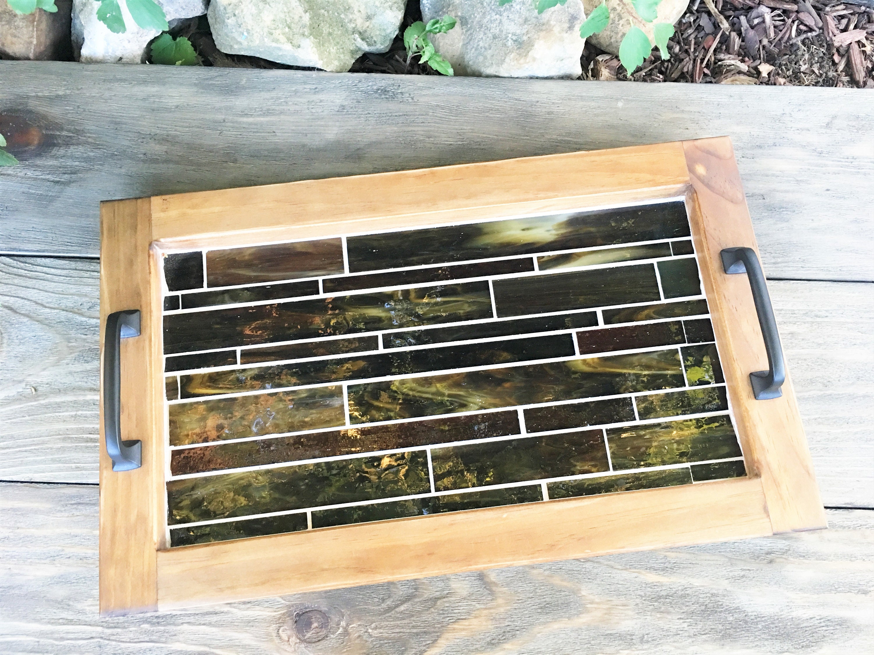 Decorative Wooden Vanity Tray Wood Valet Tray Makeup Etsy