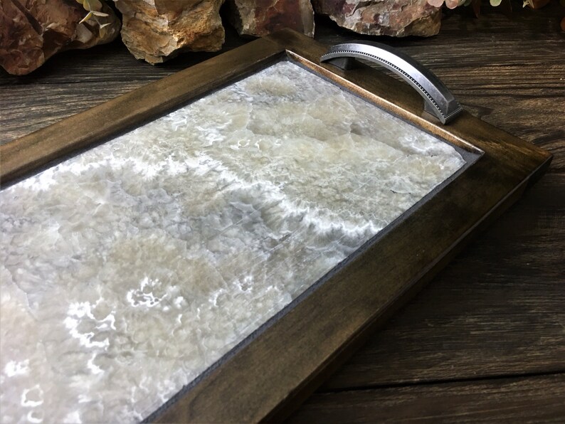 Wooden Vanity Tray. Wood Valet. Rustic Serving Tray With Etsy