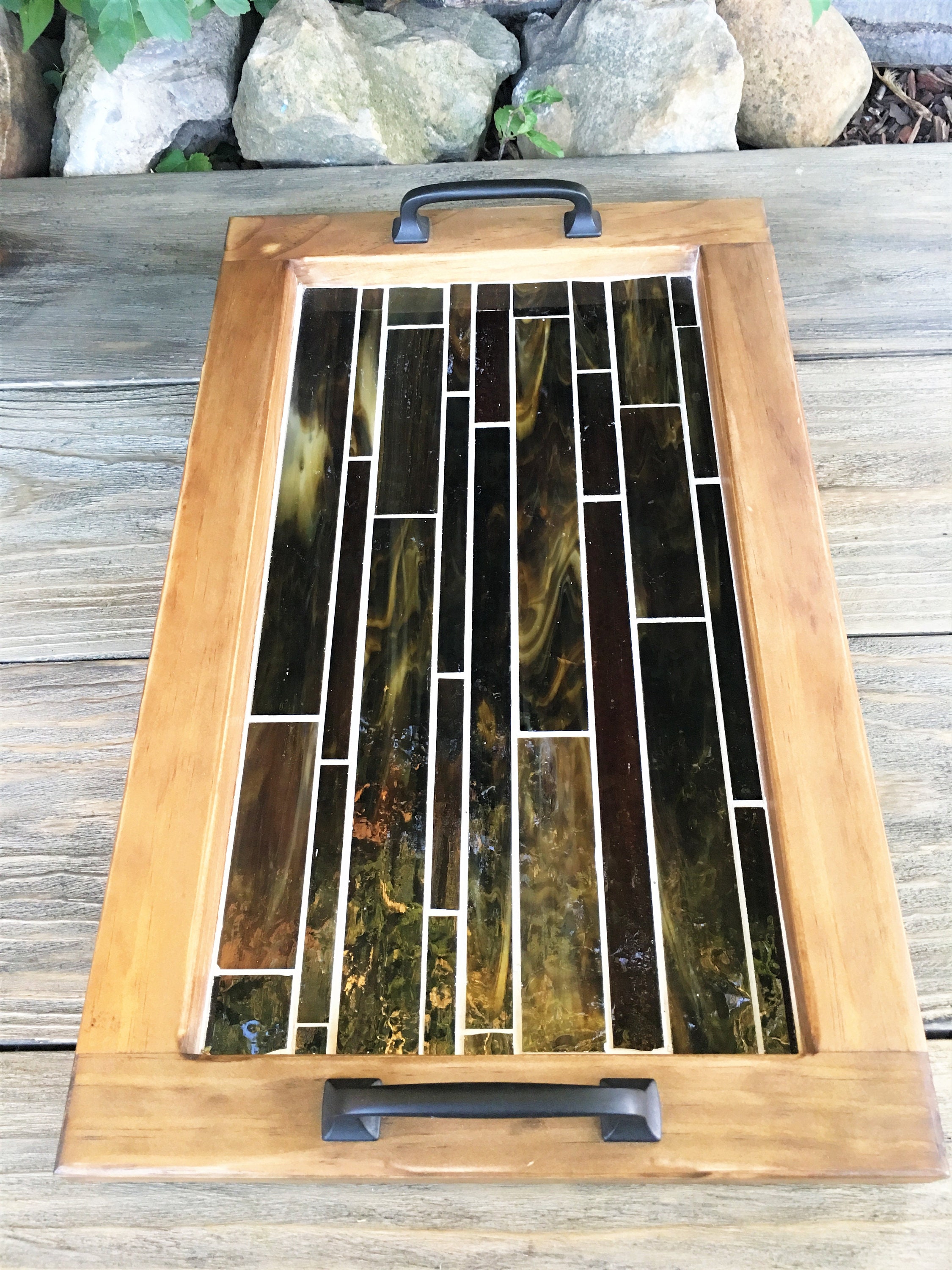 Decorative Wooden Vanity Tray Wood Valet Tray Makeup Etsy