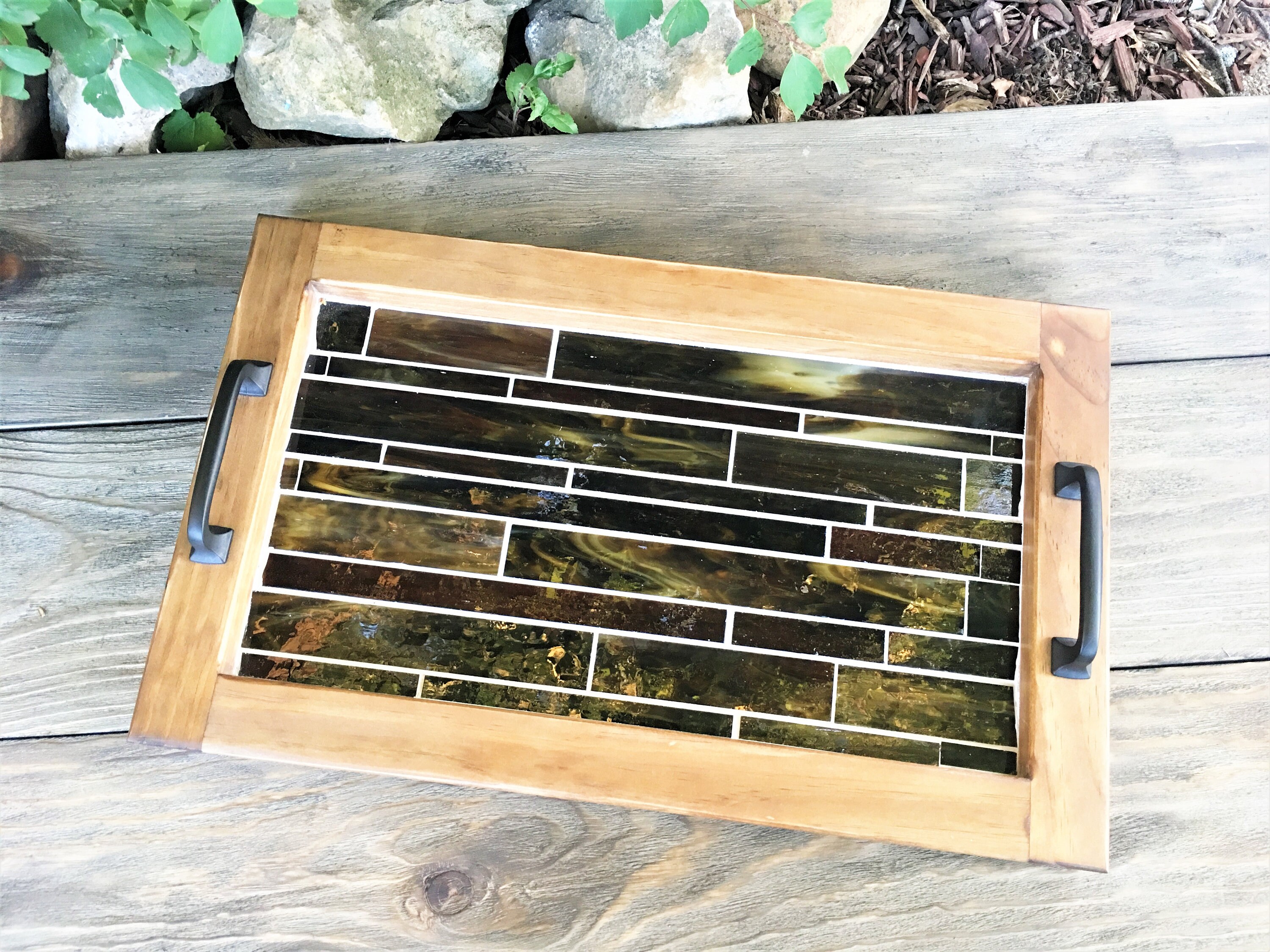 Decorative Wooden Vanity Tray Wood Valet Tray Makeup Etsy