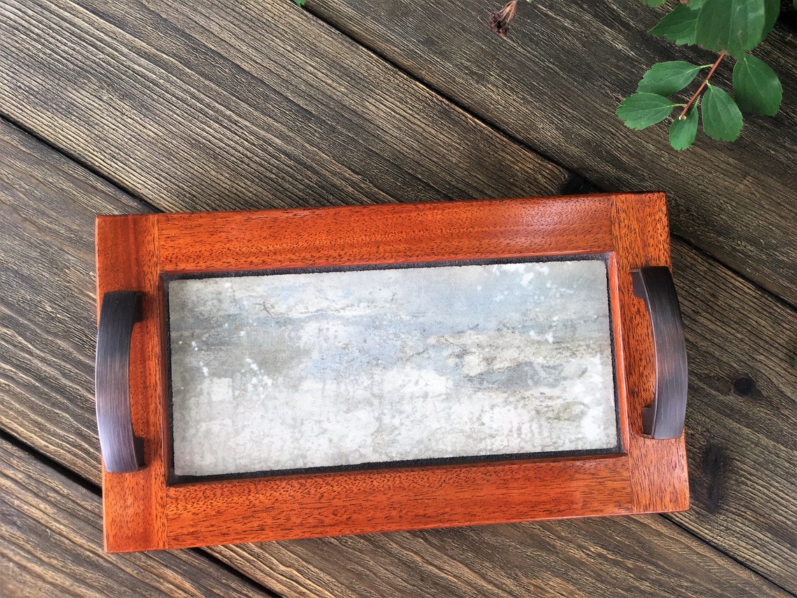Wooden Vanity Tray. Wood Valet Tray with Handles. Small Etsy Italia
