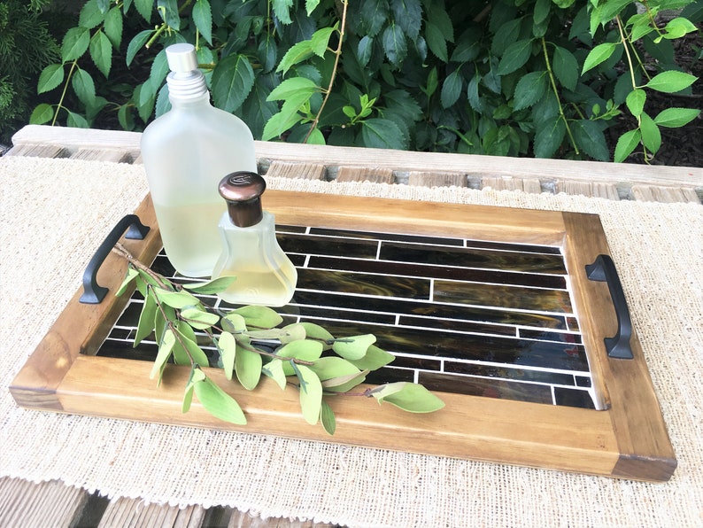 Decorative Wooden Vanity Tray Wood Valet Tray Makeup Etsy