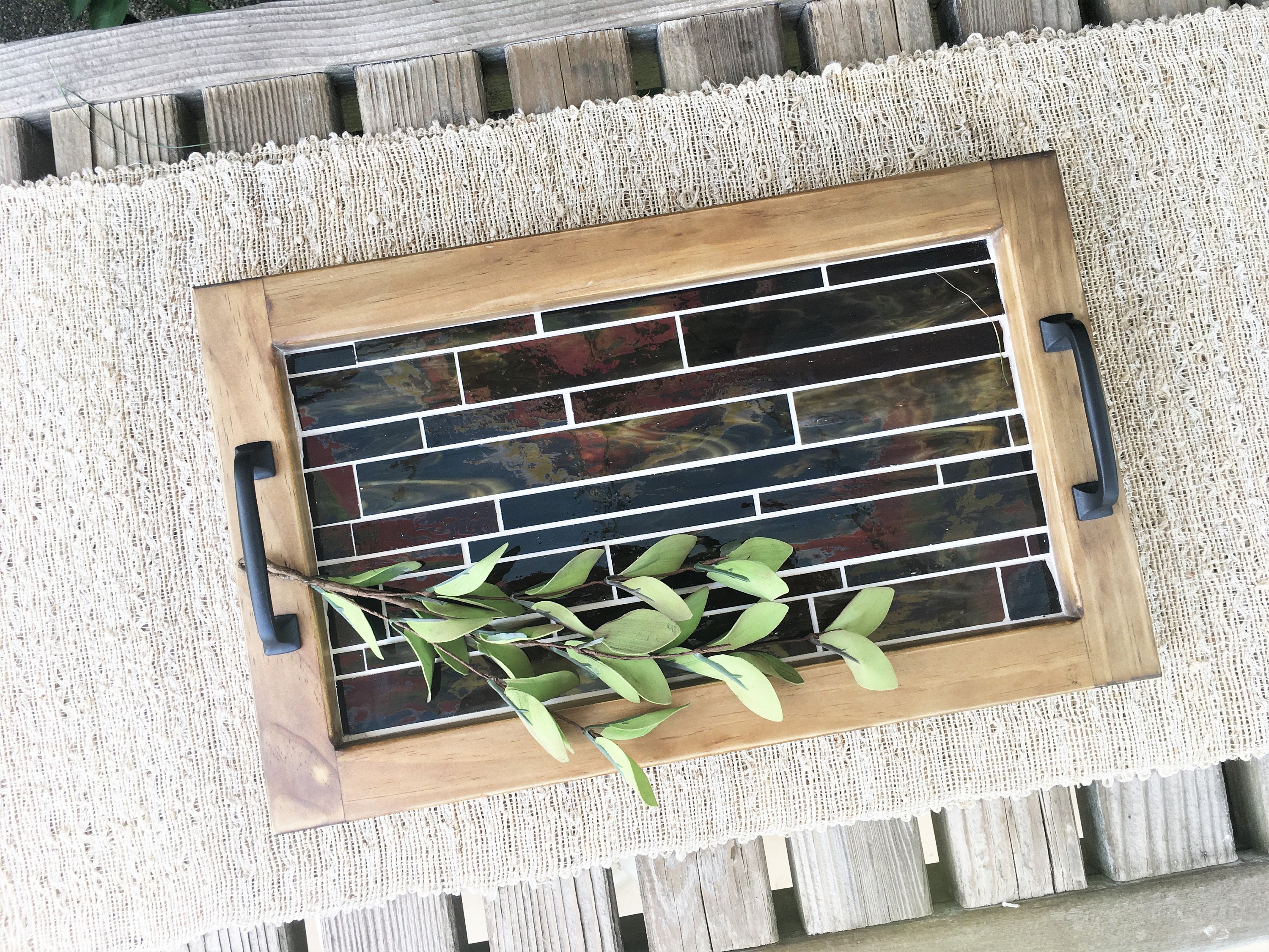 Decorative Wooden Vanity Tray Wood Valet Tray Makeup Etsy