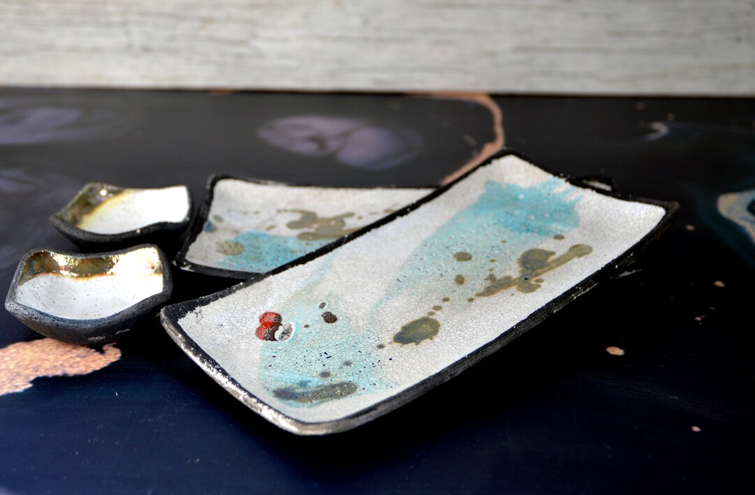 Sushi Set / Unique Ceramic / Art / Handmade / Sushi Plates and Etsy