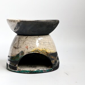 Aroma lamp / Handmade / Unique / Handpainted / Art / Raku ceramic image 7