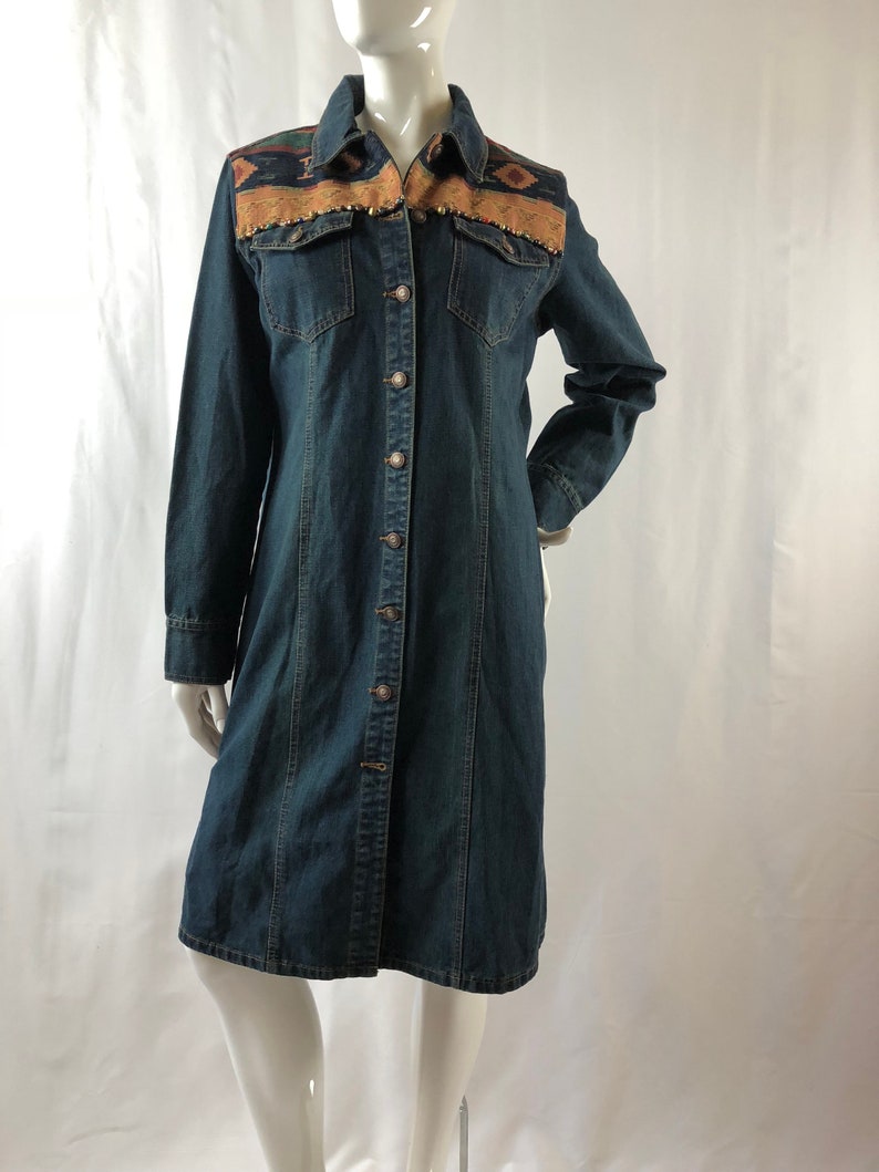 western denim dress