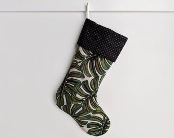 Monstera Leaf Canvas Modern Stocking