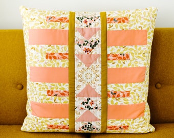 Modern Quilted Pillow Cover