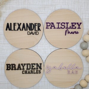 Baby Name Sign, Birth Announcement Sign, Gender Reveal, Baby Shower, Baby Photo Prop