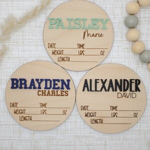 Birth Announcement Sign, Newborn Stats Sign, Baby Name Sign, Baby Photo Prop