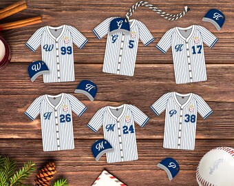 Editable Baseball Team Party Favor Tags, personalized, Jersey Template Printable, Birthday Party, Instant Download,DIY Design by e2Press