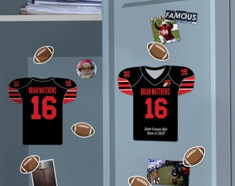 Editable Football Locker Decor, Personalized Jersey, Printable Team Banquet (PDF)