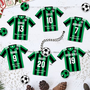 Bearbeitbare Fußball Party Favor Tags, personalisiert, Jersey geformt druckbare Tags, Fußball Team Geburtstag, Sofort Download, 2 Größen inbegriffen, DIY