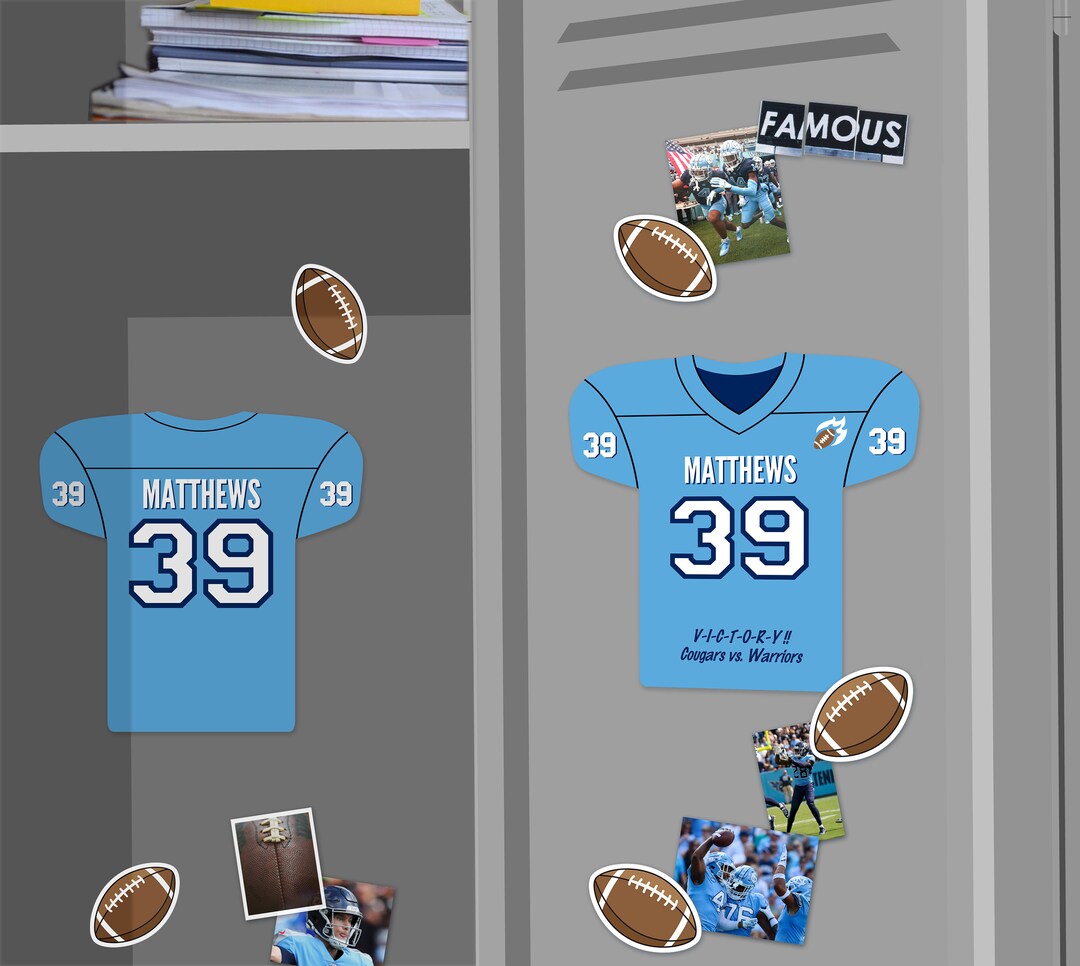 Locker Editable Football Decor, Personalized Printable, Jersey Ball ...