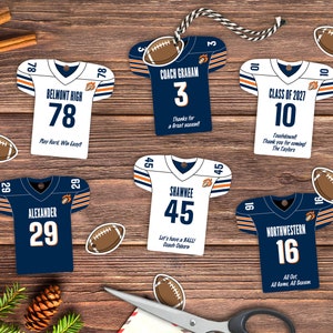 Bearbeitbare Fußball Party Favor Tags, personalisiert, Jersey druckbare Tags, Fußball Team Bankett, Sofort Download, DIY Design by e2Press