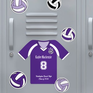 Editable Volleyball Locker Decor, Personalized Jersey, Team Banquet (Digital Download)