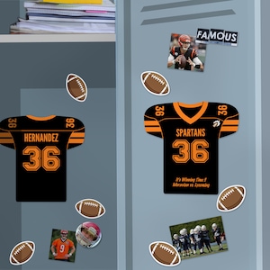 Locker Editable Football Decor, Personalized Printable, Jersey Ball Templates, Team Banquet Party, Instant Download, DIY Design by e2Press