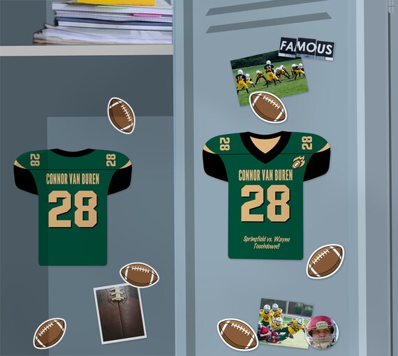 Locker Editable Football Decor Personalized Printable Jersey Etsy