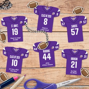 Bearbeitbare Fußball Party Favor Tags, personalisiert, Jersey druckbare Vorlage, Fußball Team Bankett, Sofortiger Download, 2 Größen enthalten, DIY
