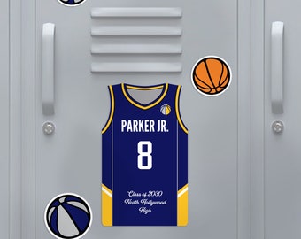 Locker Editable Basketball Decor, Personalized Printable, Jersey Ball Template, Team Banquet Party, Instant Download, DIY Design by e2Press
