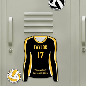 Locker Editable Volleyball Decor, Personalized Printable, Jersey Ball Template, Team Banquet Party, Instant Download, DIY Design by e2Press