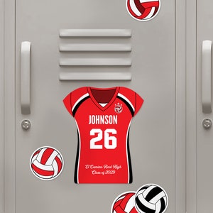 Locker Editable Volleyball Decor, Personalized Printable, Jersey Ball Templates, Team Banquet Party, Instant Download, DIY Design by e2Press