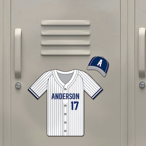 Décoration de baseball modifiable pour casier, imprimable personnalisé, modèles de casquette en jersey, banquet d'équipe, téléchargement immédiat, création DIY par e2Press