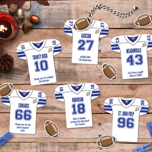 Bearbeitbare Fußball Party Favor Tags, personalisiert, Jersey druckbare Vorlage, Fußball Team Bankett, Sofortiger Download, 2 Größen enthalten, DIY