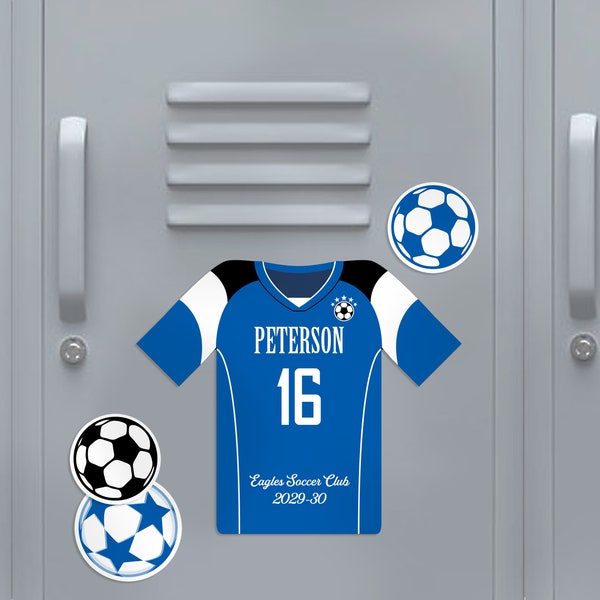 Locker Editable Soccer Decor, Personalized Printable, Jersey Ball Printable, Team Banquet Party, Instant Download, DIY Design by e2Press