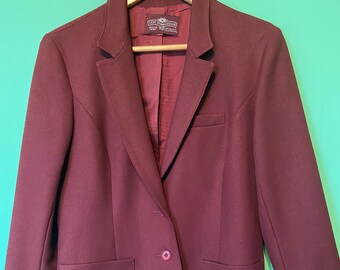 80s LEVI STRAUSS Blazer, Wine Color, two buttons, CLASSIC