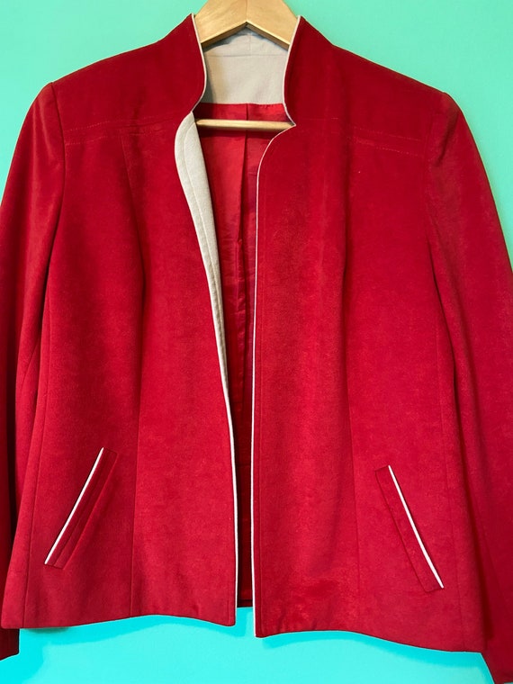 Faux suede hotsell red jacket