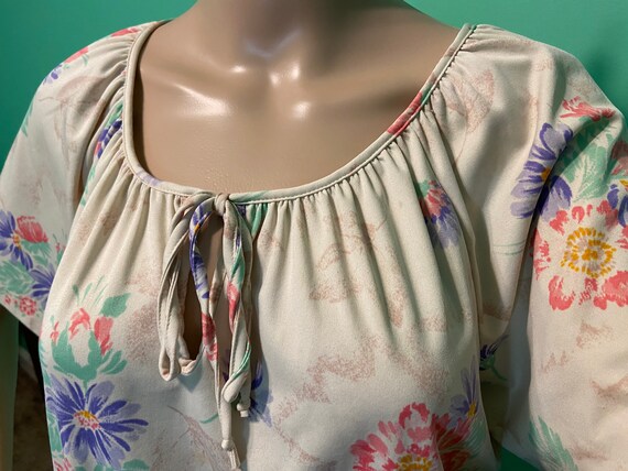 Vintage "Sears" Polyester Floral Top - image 2