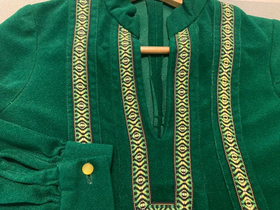 Vintage Velour Kaftan | Spruce Green | Handmade |… - image 2