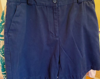 Newer Navy Blue Cotton Twill Shorts with Classic Elements