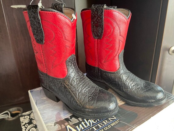red toddler cowboy boots