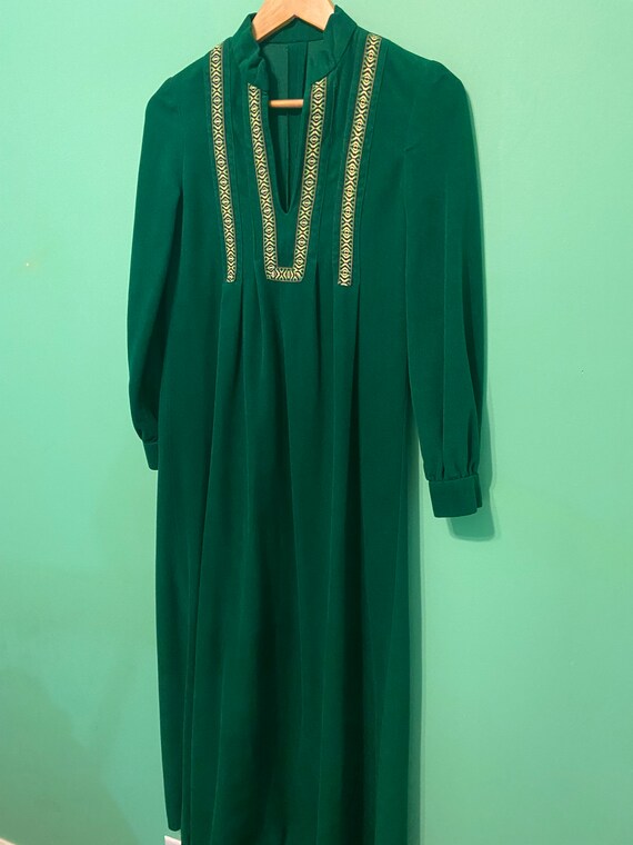 Vintage Velour Kaftan | Spruce Green | Handmade |… - image 6