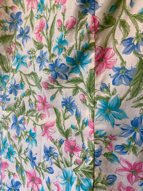 50s McMullen Vintage Floral Cotton Button Up Blou… - image 9