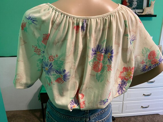 Vintage "Sears" Polyester Floral Top - image 4