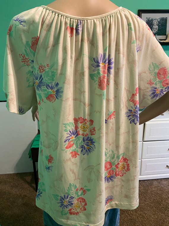 Vintage "Sears" Polyester Floral Top - image 5