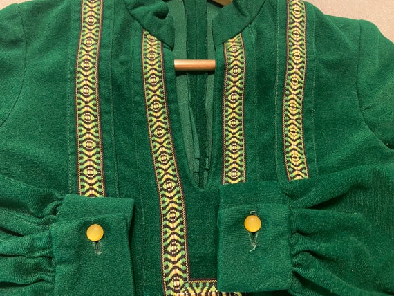 Vintage Velour Kaftan | Spruce Green | Handmade |… - image 3