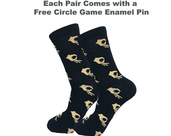 Circle Game Meme Socks Funny Socks Novelty Socks Christmas Socks Crazy Socks Happy Socks Fun Socks Fashion Socks Dress Socks Casual Socks