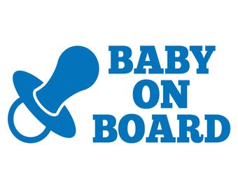 Calcomanía "Bebé a bordo", 8" x 3.5", vinilo para ventana de automóvil