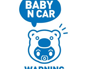 Calcomanía de advertencia para bebés y automóviles, 4.4" x 7", vinilo para ventanas de automóviles