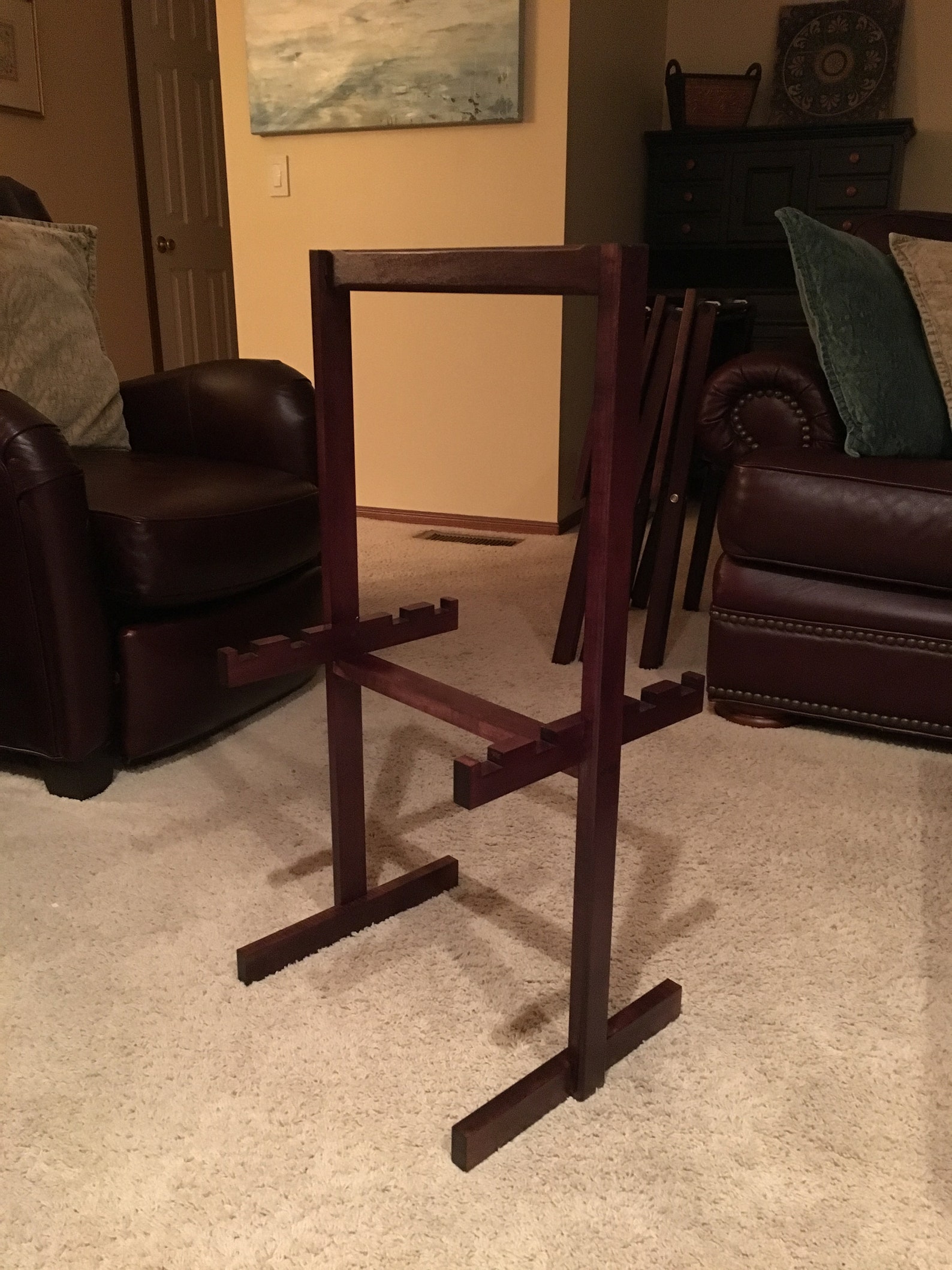 Custom TV Tray Holder Solid Handcrafted Maple Wood With Etsy