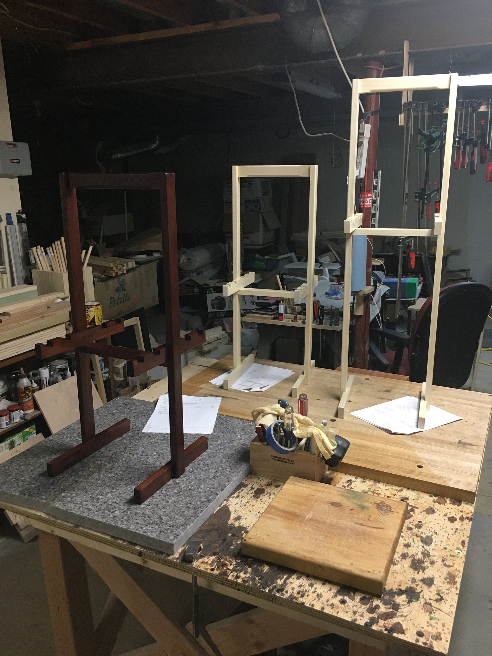 Custom TV Tray Holder Solid Handcrafted Maple Wood With Etsy